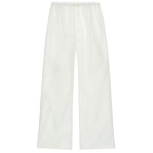 Donni Cream Ivory Silk Organza Drawstring Beach Pants Size S NWT